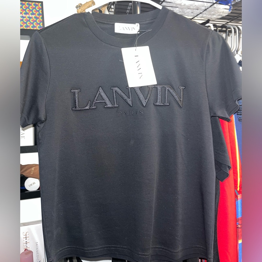 Lanvin Black Logo Short Sleeve Tee